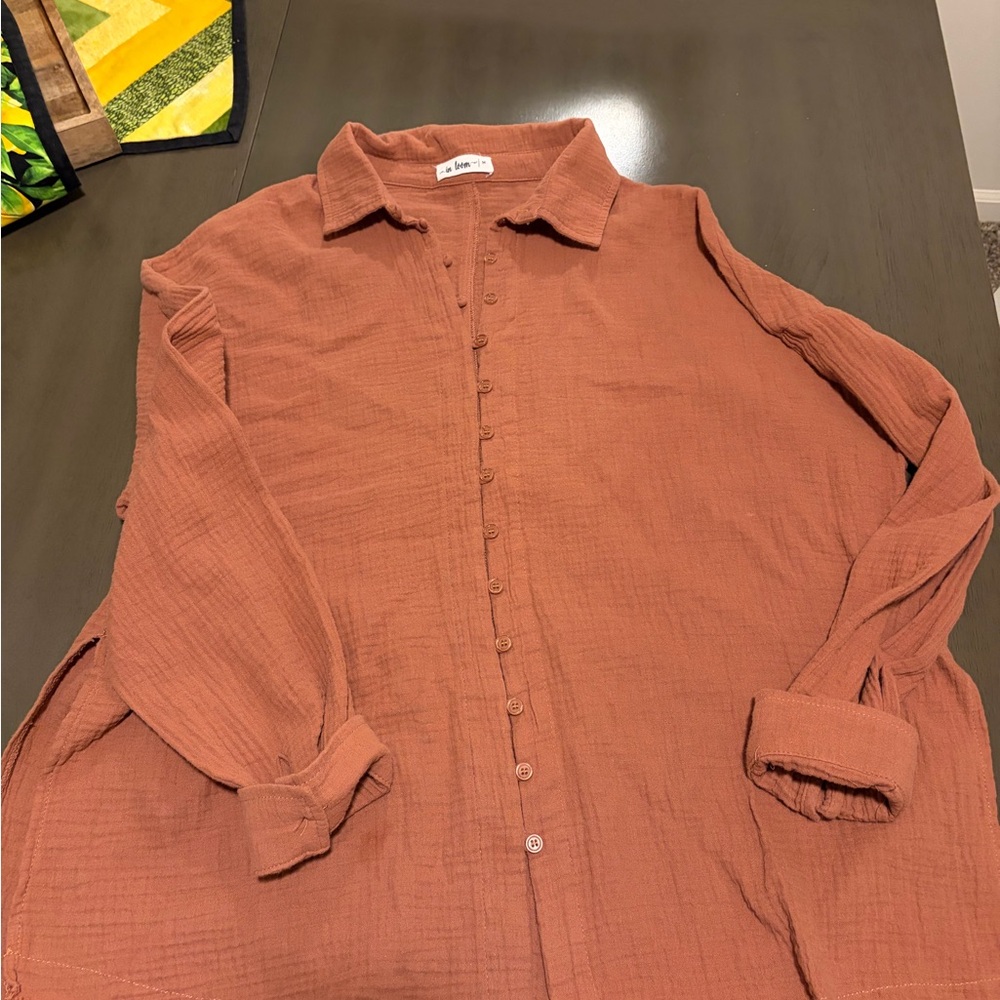 In Bloom Terracotta Shirt